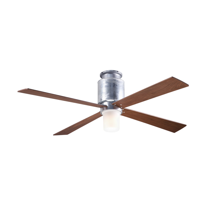 Lapa 50'' Ceiling Fan with Light Kit, Fan Speed and Light Control (2-wire), Mahogany, Galvanized