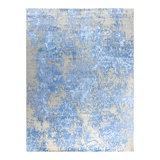 Overdyed One-of-a-Kind Rectangle 9'2" X 12'1" Hand Knotted Area Rug