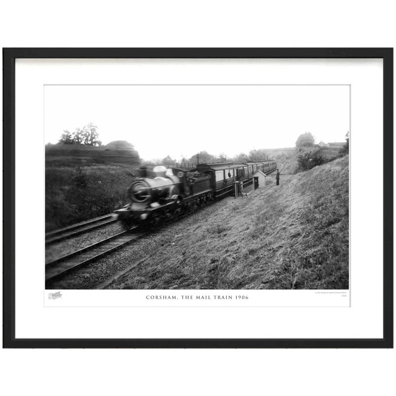 Corsham, The Mail Train 1906 - Single Picture Frame Print, 45cm H x 60cm W x 2.3cm D