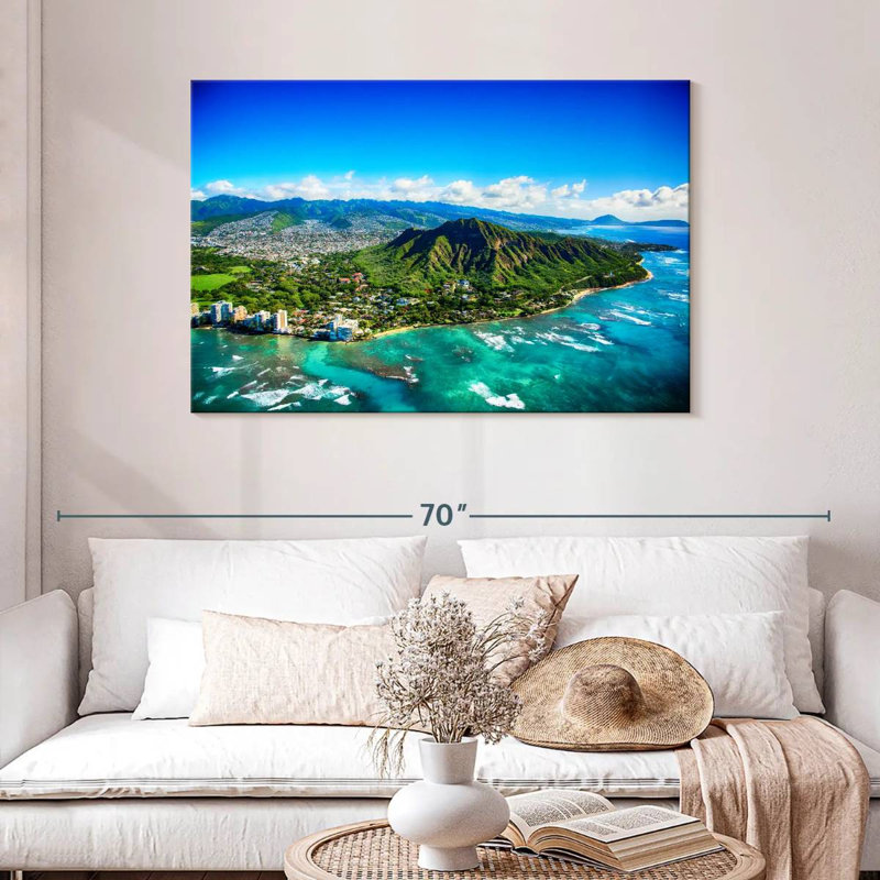 Harpa Diamond Head View, 30" H x 45" W