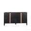 Buffet de rangement autoportant pour bureau avec 4 portes - Blanc