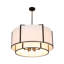 Lustre tambour 6 niveaux en tissu