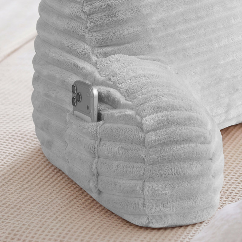 Coussins de dossier côtelés, 30" x 17" x 17", Gray