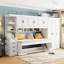 Lit escamotable simple avec armoire, bureau et bureau, blanc-1174205089