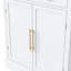 Garde-manger autoportant moderne, rangement pour nourriture buffet, armoire à café avec tiroir, 2 tablettes réglables et 2 tablettes de porte pour la salle à manger, cuisine, blanc-1117762609