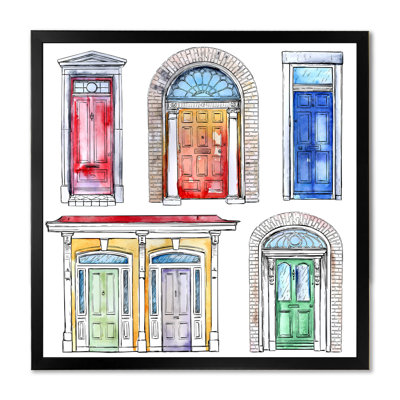 Collection de porte rétro - reproduction d'art sur toile traditionnelle