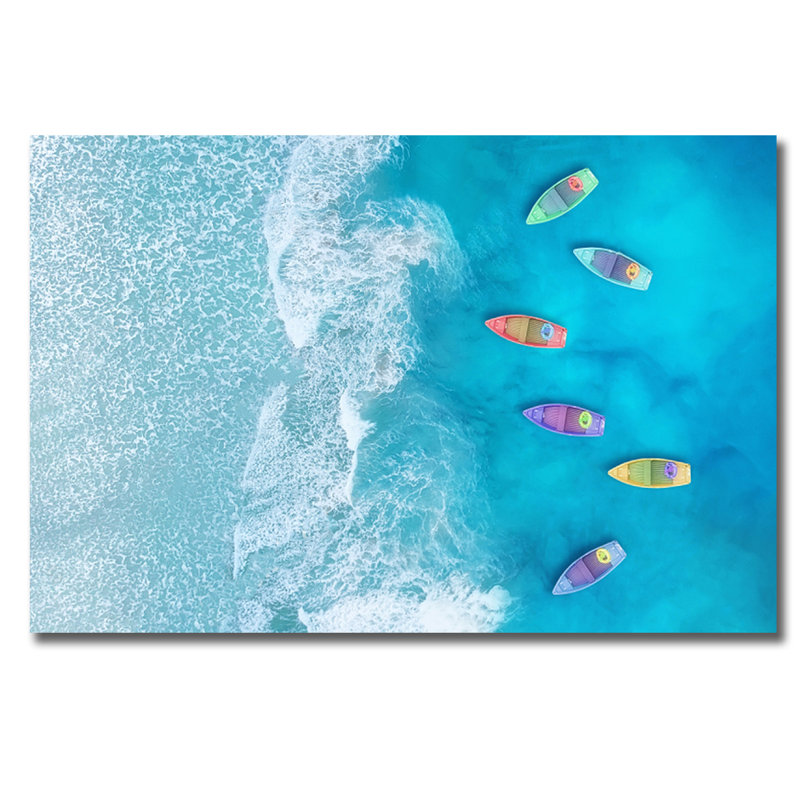 Pacific Pastels par DecorumBY - photographie sans cadre, Acrylique, H 40 po x l 60 po x P 1,5 po