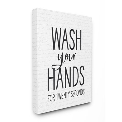 " Wash Your Hands Bathroom Quote Twenty Seconds Clean " by Ziwei Li