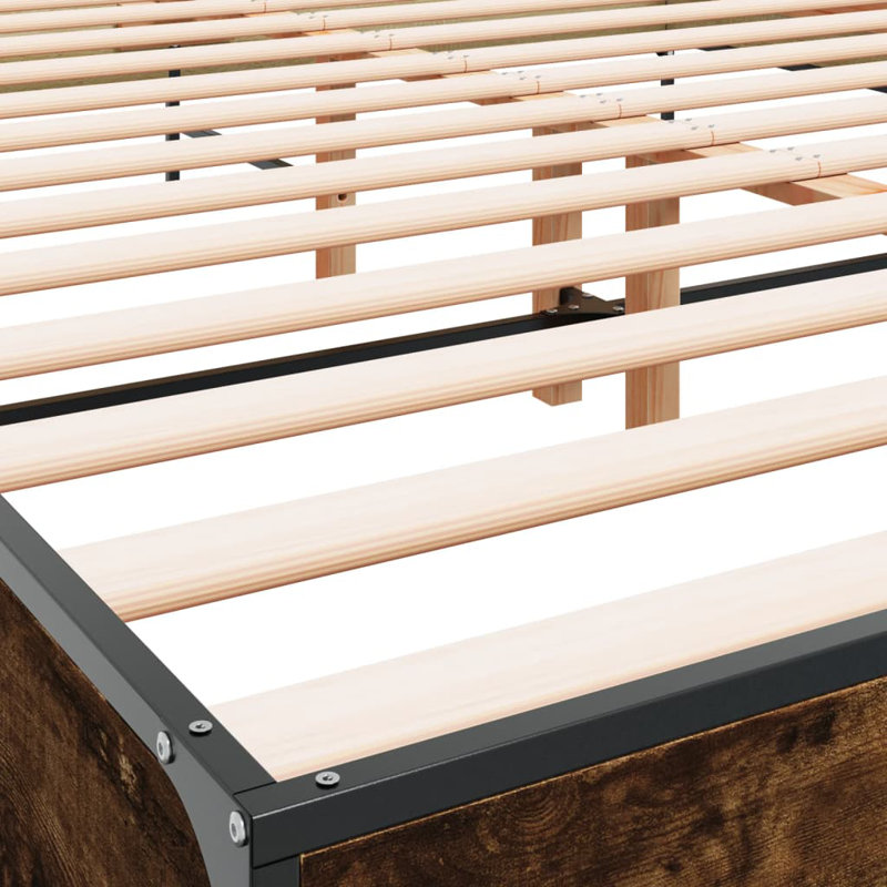 Adamek Bed, Double (4'6), Smoked Oak