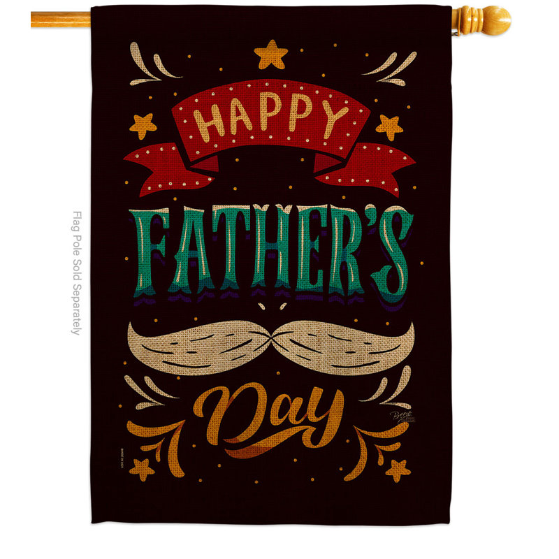 Drapeau de maison en polyester 2 faces Hooray
