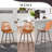 Moulton 26" Swivel Upholstered Counter Stools for Kitchen Island with Backrest and Footrest-488083753