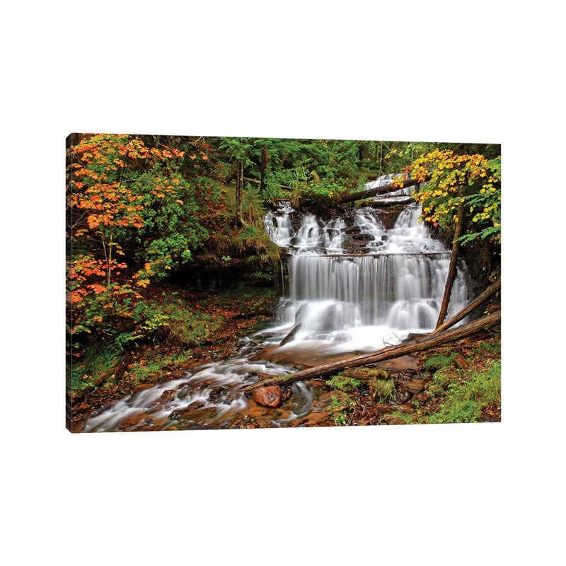 Wagner Falls by Brian Wolf - Wrapped Canvas Print, 20.32cm H x 30.48cm W x 1.91cm D