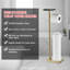 Porte-papier hygiénique autoportant brossé or avec tablette de rangement, conception compacte, rangement de salle de bain moderne, installation facile