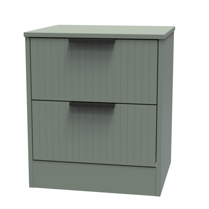 Las Vegas 45 cm W Bedside Table, Reed Green
