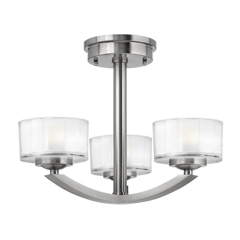 Bellevue Glass Semi Flush Mount