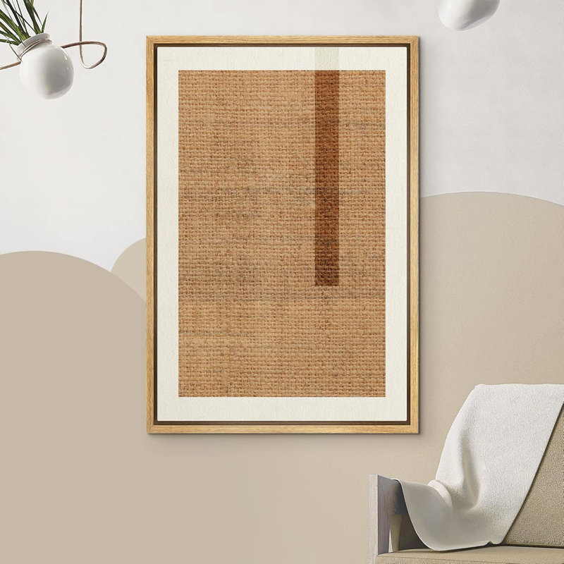 Lignes géométriques abstraites, motif géométrique, collage, abstrait, géométrique, Cadre naturel flottant, H 24 po x l 16 po