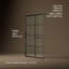 Elate Tall Sliding Shower Door, 75-1/2-In H X 50-1/4 - 53-5/8-In W, With Heavy 5/16-In Thick Crystal Clear Glass With Rectangular Grille Pattern-448927367