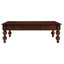 Table basse rectangulaire vintage, pieds en forme de gourde, tiroir de rangement, imperméable et facile à nettoyer, montage en 5 minutes, pieds en noyer pour usage domestique, surface chauffante, aucun outil requis.