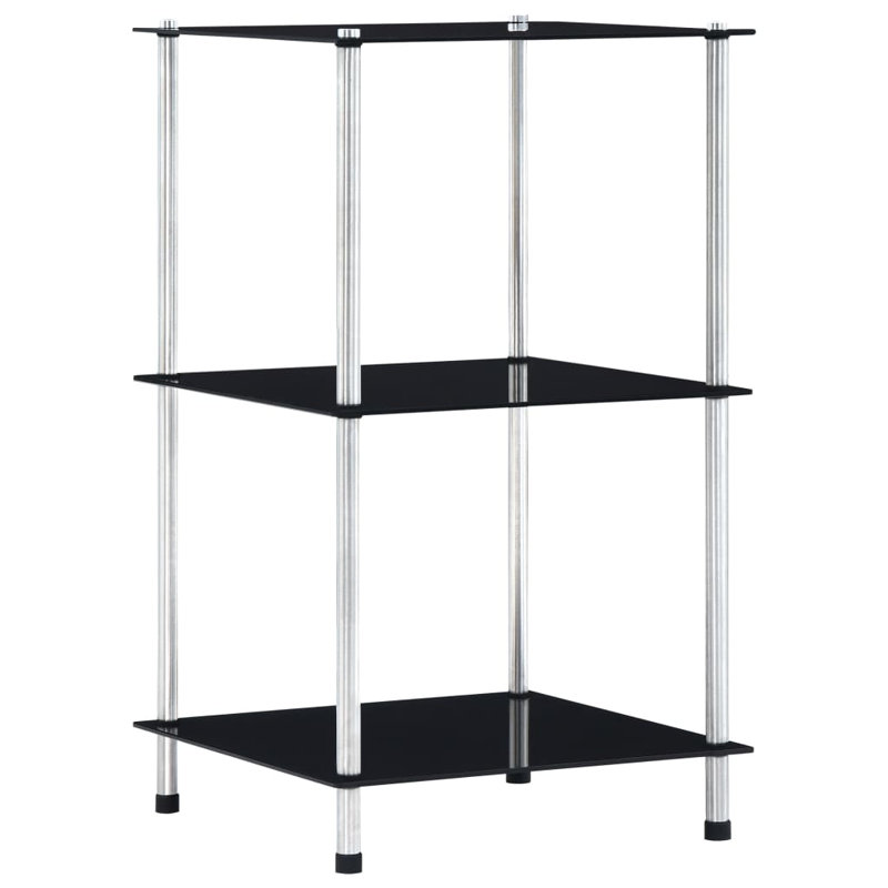 Abraheem 40cm W Metal Shelving Unit, Black