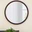 Miroir mural circulaire avec cadre en bois-1823696614