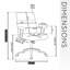 Chaise de bureau ergonomique en filet à haut dossier avec contrôle de tension réglable et base chromée durable pour le travail quotidien