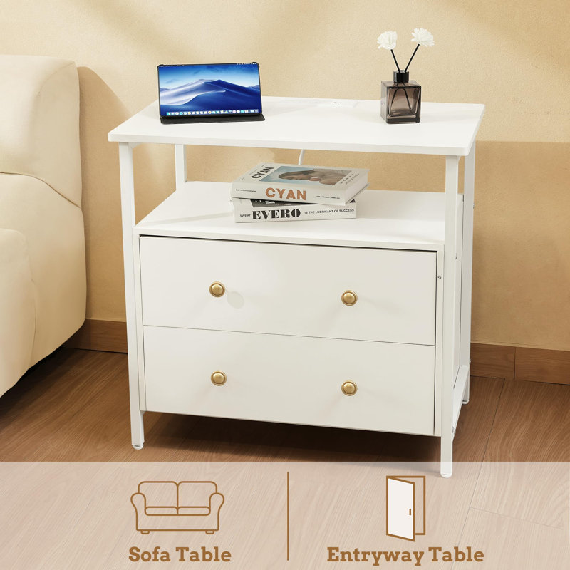 Duccia 27'' W Nightstand, Black, Individual