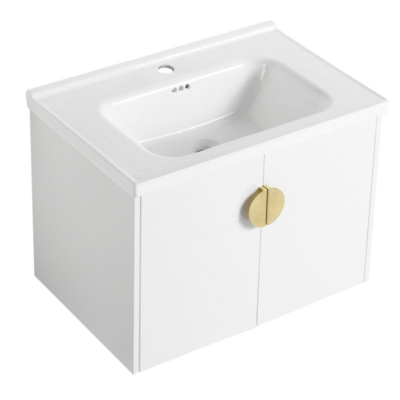 Meuble-lavabo simple 27,89 po avec plateau en céramique Dennings
