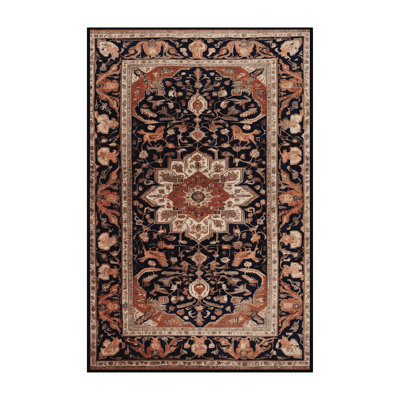 Machine Washable Persian Brown Area Rug