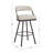 Alisier Black Finish Metal Vegan Leather Swivel Chair (Set Of 2)-417602132-417602133