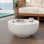 Table basse ronde à nervures MgO Drum - Table d'appoint Water Ripple