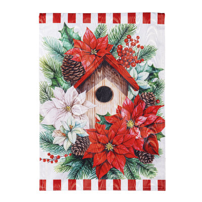 Drapeau de jardin moirier poinsettia