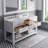 Parmer 60" Carrara White Marble Countertop Bath Vanity with Faucet and Mirror-936009537
