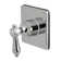3-Way Diverter Valve with Single Handle and Square Plate