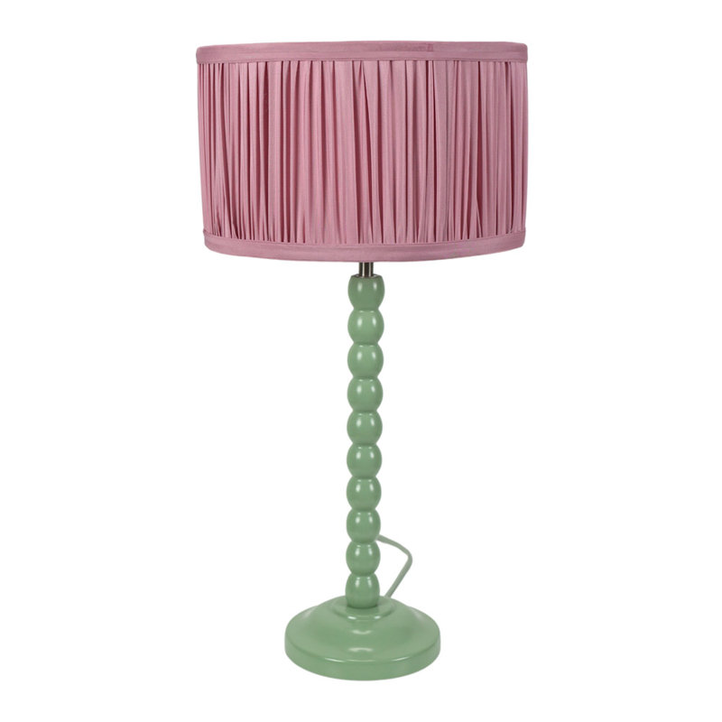 Rosino Wood Table Lamp, No, Green, Pink