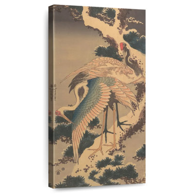 Cranes On Snow-Covered Pine
