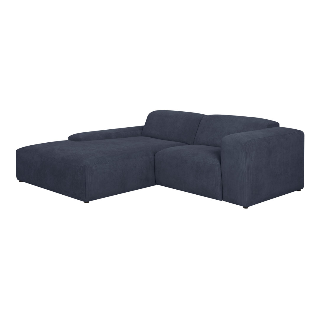 Ecksofa Chiodo - kleines Sofa Element - extra lange Chaise Longue