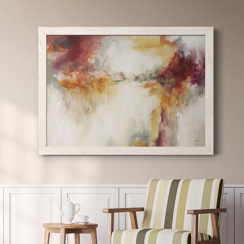 Toile tendue avec châssis Amber Winds, H 27,5 po x l 37,5 po x P 1 po, Toile avec cadre blanc