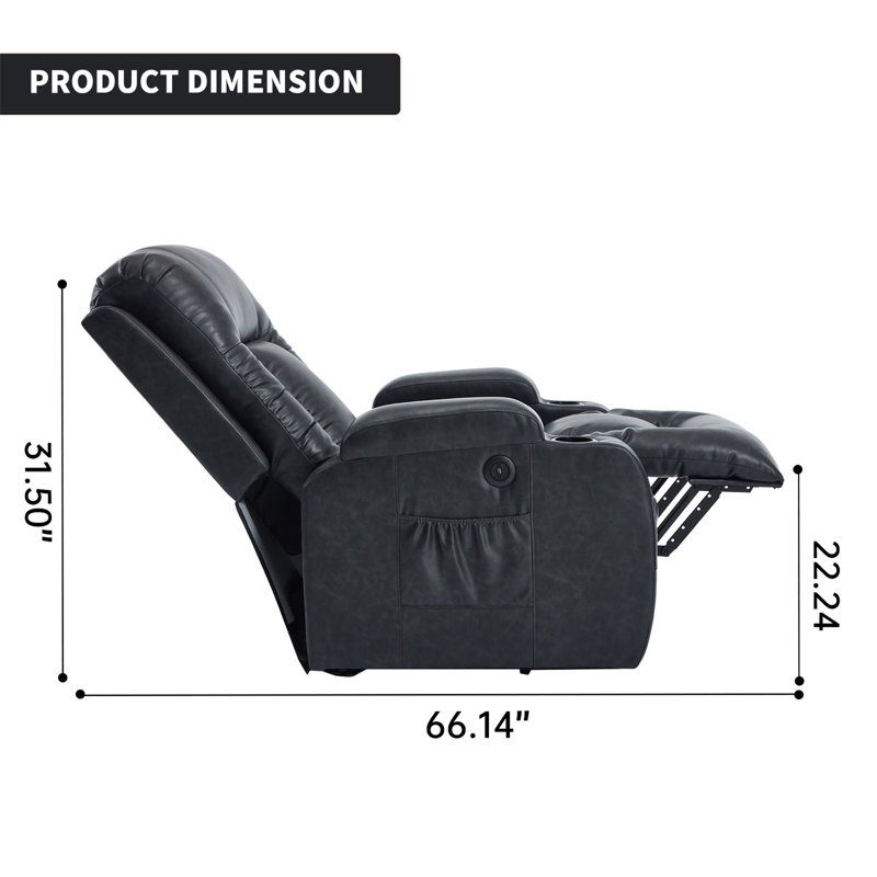 Fauteuil inclinable Infinity Power, Brown Upholstered
