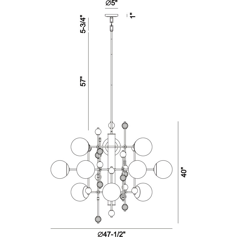 Traiton 12 - Light Dimmable Sputnik Chandelier