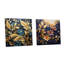 «Black and Gold Leaf Charm In Winter II», ensemble de 2 feuilles d'art mural en acrylique sur verre-59979275