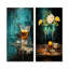 Ensemble de 2 impressions sur toile Vesper Vibrance Twilight Turquoise-102576685-102576686