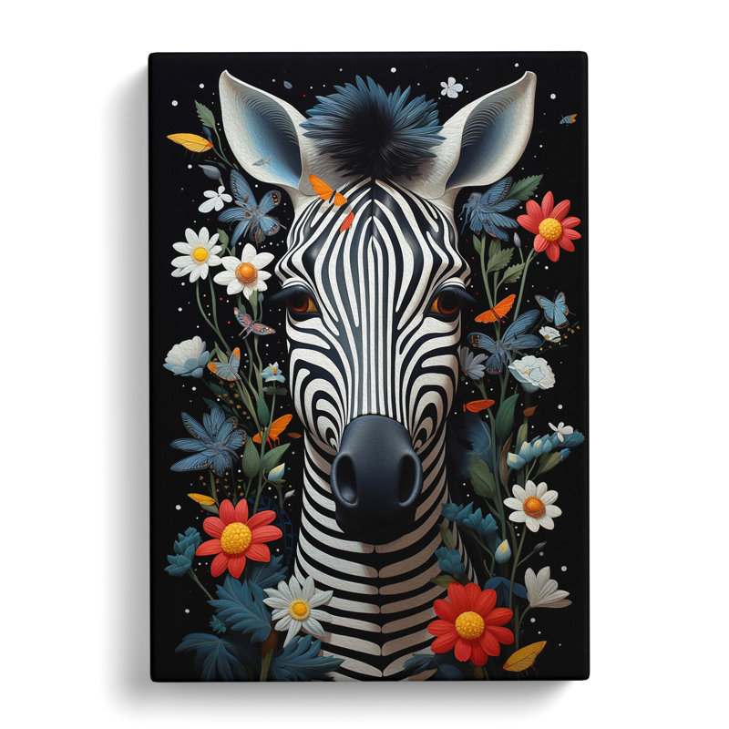 Zebra Dadaism - No Frame Print, 50cm H x 35cm W x 3cm D