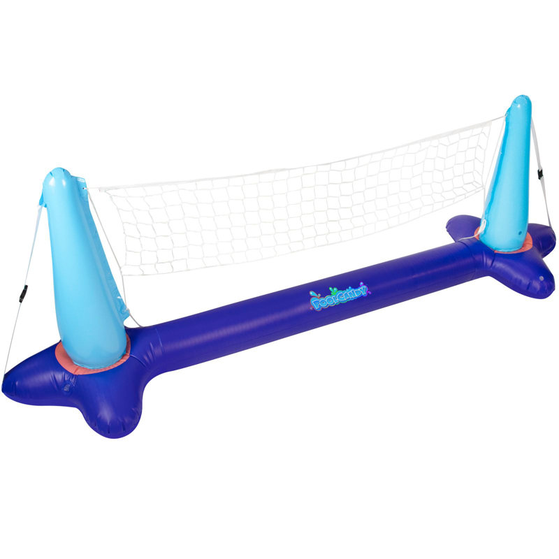 Giant Inflatable Blue and Purple Floating Volleyball Set