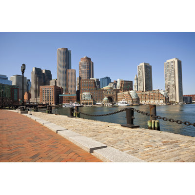 City Of Boston by RudyBalasko - Wrapped Canvas Print