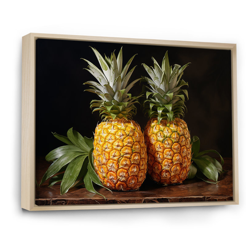 Pinapple Golden Harvest Delights, Cadre flottant naturel, H 30 po x l 40 po x P 1,5 po