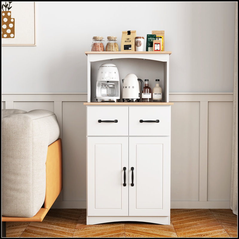 Armoire de rangement polyvalente en bois avec tiroir et tablettes réglables pour les cuisines de campagne et modernes