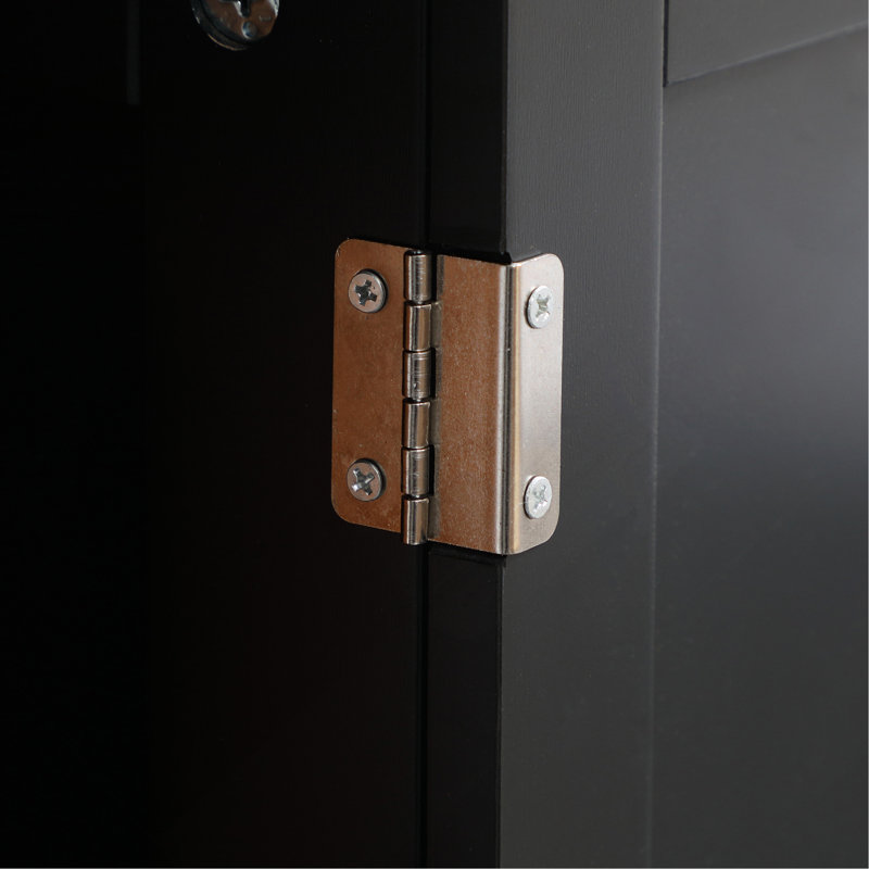 Armoire de salle de bain sous le lavabo avec 2 portes et tablette HOMcom, Noir