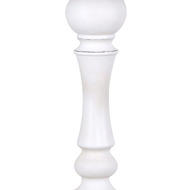 Lampes de table en polyrésine 32 po Fianna, Blanc / lin gris clair