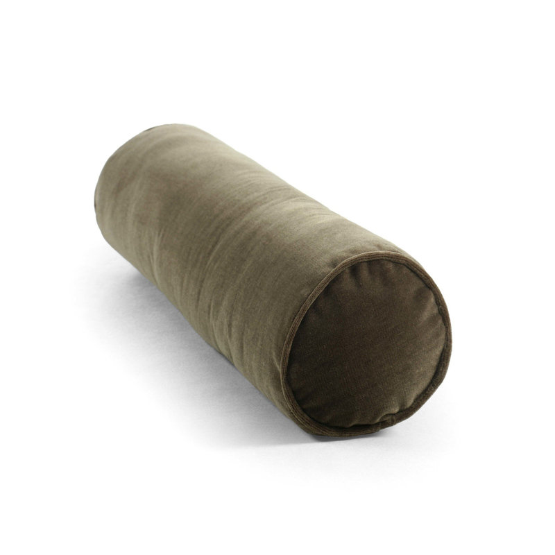 Bridger Viscose Blend Bolster Pillow Cover & Insert, Monte Chocolate, Bolster 8"H x 48"W