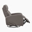 Fauteuil inclinable et oscillant pivotant en cuir fleur de qualité supérieure de 31,5 po avec pivot à 360 degrés Louis, mouvement doux et mousse enveloppée de Dacron-462848223